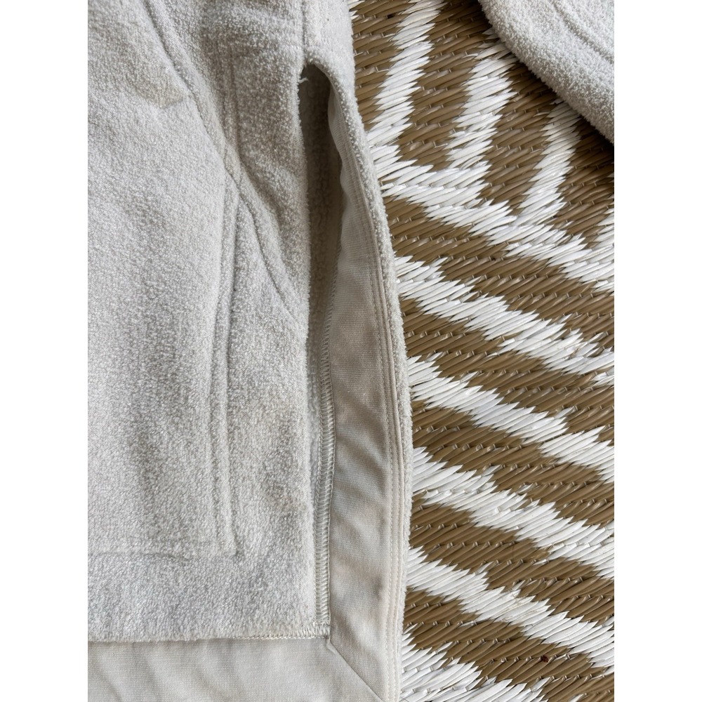 Lululemon Looped Terry Fleece Full Zip Bone (small stain) Size 6 - Picture 3 of 9